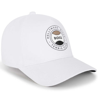 Gorra BOSS blanca para niños y adolescentes